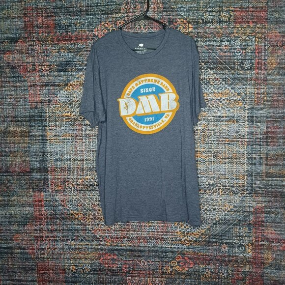 SPORTIQUE womens heathered charcoal DMB Dave Matthews Band crew tee 2X - Picture 1 of 5